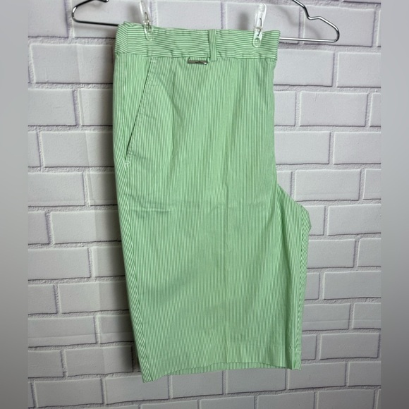 Ralph Lauren Mint Green Striped women Bermuda Shorts/size 16 - Picture 5 of 8